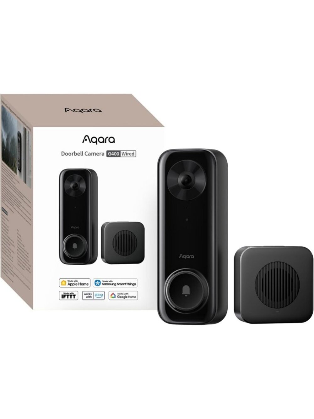 Wired Doorbell Camera with Chime, Home Security, PoE, IP65 Weatherproof, Smart